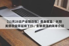 【11月28日产业链日报】贵金属篇：长期美债收益率延续下行，金银震荡的简单介绍